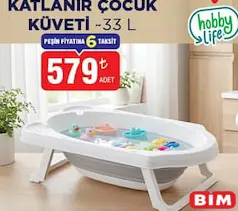 HOBBY LİFE KATLANIR ÇOCUK KÜVETİ 33 L fiyat ve kampanya bilgisi